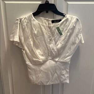 DO+BE Women's Cream Pleated Blouse